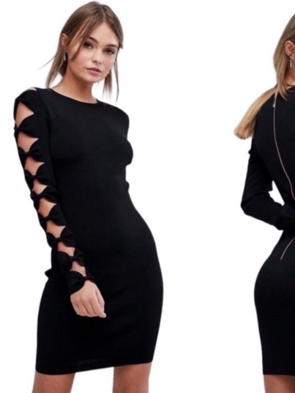 Ted Baker Black‎ Jayney Dress with Gold Zipper